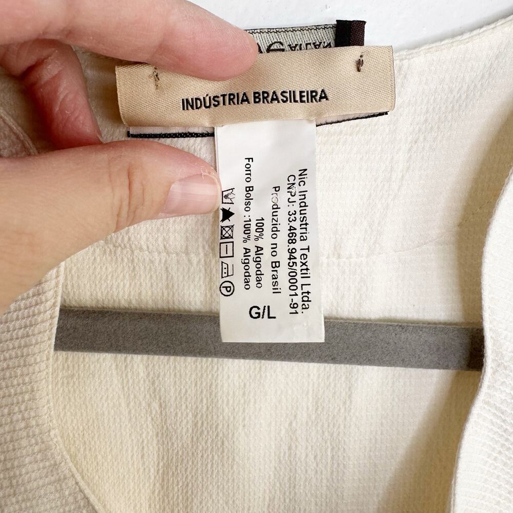 Adriana Degreas Moves Romper Off White Plunging Neckline Sexy Date Night L - Picture 7 of 15